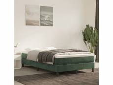 Matelas de lit relaxant à ressorts ensachés vert foncé 120x200x20 cm