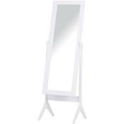 MH - Miroir à pied inclinable katoucha blanc