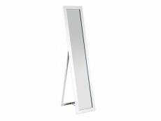 Miroir psyché cadre en mdf laqué blanc brillant - longueur 34 x hauteur 156 x profondeur 47 cm