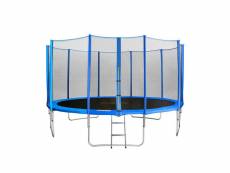 Myjump 4,30 m trampoline de jardin bleu