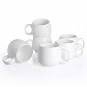 Panbado 6pcs 375ml Mug Tasse à Café Thé en Porcelaine