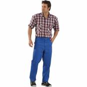 Pantalon à ceinture BW 290 Taille 54 bleu granuleux 100 % coton