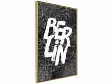 Paris prix - affiche murale encadrée "negative berlin" 20 x 30 cm or