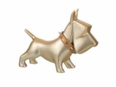 Paris prix - statuette déco "chien céramique" 22cm or