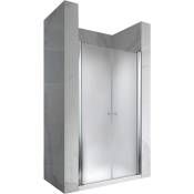 Porte de douche battante h 185 cm verre dépoli 76x185 cm