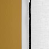Rideau à galon fronceur 144x280 cm Madura Blanc pur et bourdon noir - carlina - Blanc pur et bourdon noir