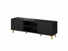 Sanna - meuble tv - 150 cm - style contemporain - bestmobilier - noir