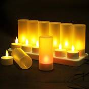 Set de 12 bougies à LED rechargeables