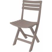 Spetebo - Chaise pliante en plastique robuste - marron