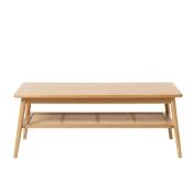 Table basse en bois 60x120cm naturel