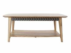 Table basse en bois de sheesham coloris noir / naturel