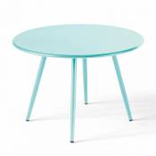 Table basse ronde en métal turquoise 40 cm - Palavas