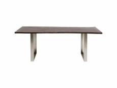 "table harmony noyer chrome 180x90cm kare design"