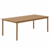 Table rectangulaire Linear / Acier - 220 x 90 cm - Muuto orange en métal