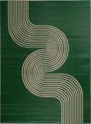 Tapis extérieur réversible motif vague - Vert - 150x220 cm