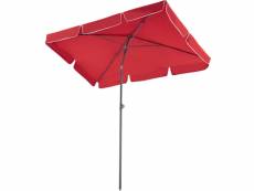 Tectake parasol vanessa 200 x 125 cm réglable en hauteur et inclinable - rouge bordeaux 403138