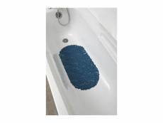 Tendance - tapis fond de baignoire anti-dérapant bulles 69 x 36 cm bleu canard