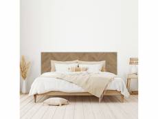 Tête de lit épi de blé 100 cm, imitation bois, mdf avec imprimé réaliste, 100 cm (largeur) 0,5 cm (profondeur) 60 cm (hauteur) T21423