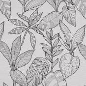 Tissu jacquard aux feuilles stylisées - Beige - 1.45