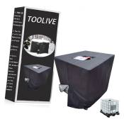 Toolive - Bâche de réservoir d'eau, Bache pour Cuve 1000 l ibc avec Couvercle rectangulaire 25x25cm, Anti-poussière Anti-UV Anti-Pluie (116 x 100 x