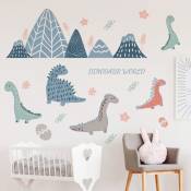 Un lot de Stickers Muraux pour Chambre d'Enfant Dinosaures Autocollant Mural Décoration pour Chambre d'Enfant Garçon Fille Crèche Garderie