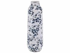 Vase à fleurs blanc et bleu marine 35 cm mulai 290262
