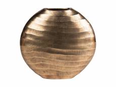 Vase ovale vague en fonte or 30 cm