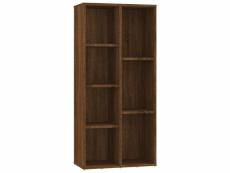 Vidaxl armoire à livres chêne marron 50x25x106 cm