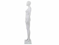 Vidaxl mannequin femme corps complet base verre blanc
