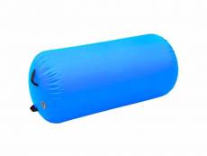 Vidaxl rouleau gonflable de gymnastique avec pompe 120x75 cm pvc bleu 92717