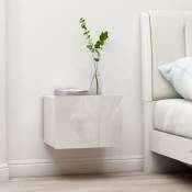 Vidaxl - Table de chevet Blanc brillant 40 x 30 x 30 cm Aggloméré