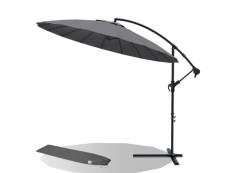 Vounot parasol deporte 3m shanghai avec housse de protection gris