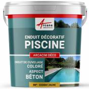 Arcane Industries - Décoration piscine enduit de cuvelage finition béton ciré arcacim deco - 8 m² - Cedrat Jaune - Cedrat Jaune