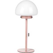 Beliani - Lampe de Table Minimaliste avec Abat-Jour Verre et Base en Métal Rose Moruga