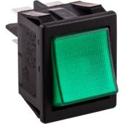 Bematik - Interrupteur à bascule vert lumineux dpst 4 broches