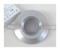 Brumberg ® - Spot led 6W encastré ø 80mm aluminium fixe avec lampe 3000K GU5.3 12V et driver 230V brumberg 2178.25