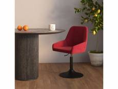 Chaise de qualité pivotante de salle à manger rouge bordeaux velours - rouge - 51 x 50 x 87 cm