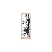 Classeur à rideau H103 cm chêne et décor bamboo