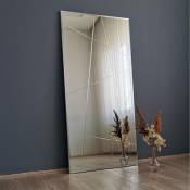 Cotecosy - Miroir décoratif Speculo 62x130cm Verre craquelé - Argent