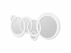 Dekoarte e007 - miroirs muraux modernes | sophistiqués cercles couleur blancs | 140x70cm E007_1