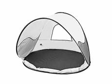 DERYAN Tente de plage - Pop Up - Mise en place en 2 secondes - Protège votre enfant du soleil et des insectes - Avec sac de transport - Silver