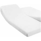 Drap housse - 160 x 200 cm - pour lit articulé France Blanc - Blanc