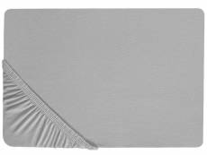 Drap-housse en coton 140 x 200 cm gris clair hofuf