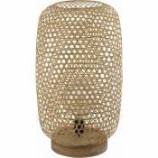 Etc-shop - Lampadaire, tresse de bambou naturel, lampe,