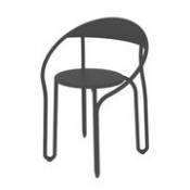 Fauteuil empilable Huggy Bistro Chair / Aluminium -