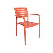 Gecko Jardin Chaise avec accoudoirs en Aluminium Orange