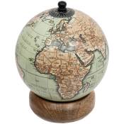 Globe décoratif BE VINTAGE, socle en bois de mangue,