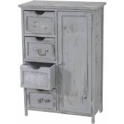 HHG - jamais utilisé] Commode / armoire, 82x55x30cm, shabby chic, vintage gris - grey