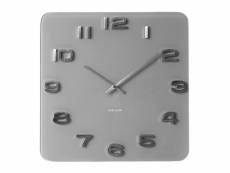 Horloge carrée vintage gris - karlsson