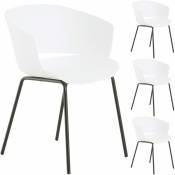Idimex - Lot de 4 chaises de jardin nivel fauteuil